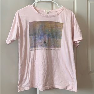 pink “monet” shirt